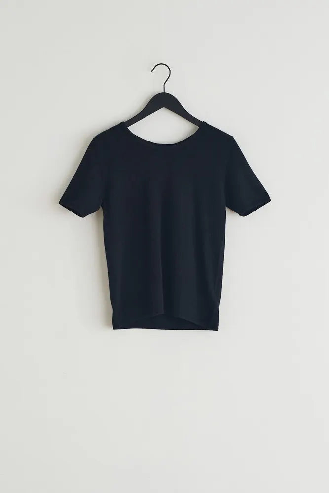 T-Shirt Black 100% Cashmere