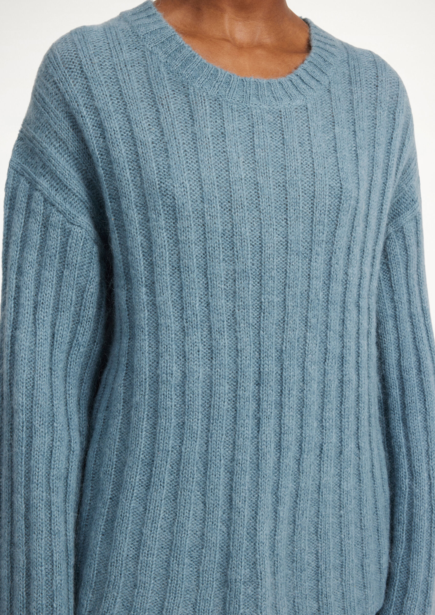 Cierra Ribbed Sweater Cool Water
