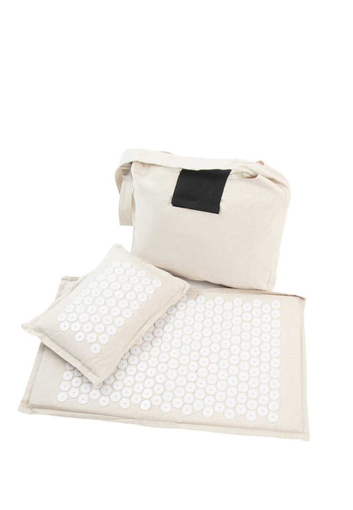 Acupressure Mat & Pillow Set: Linnen